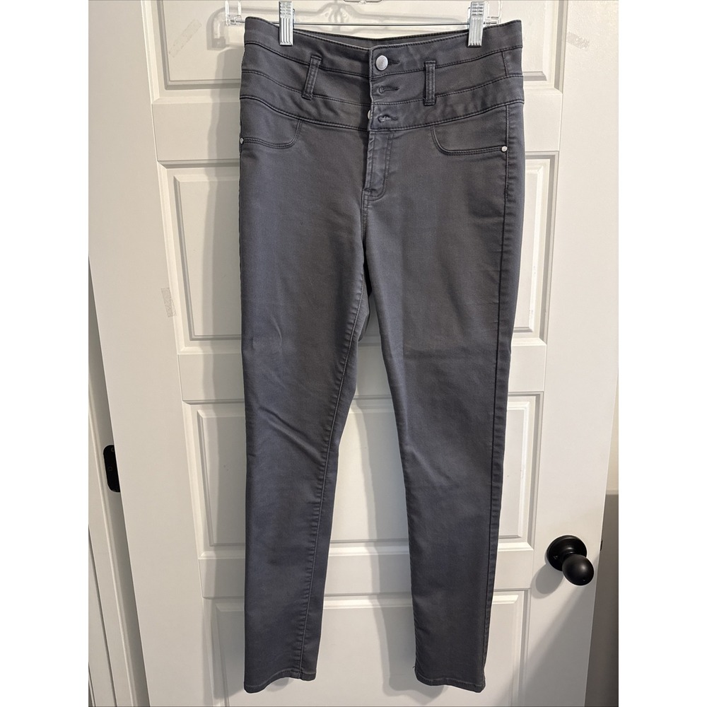 Refuge‎ Adult Women Size 8 Solid Gray Light Wash High Rise Skinny Leg Jeans
